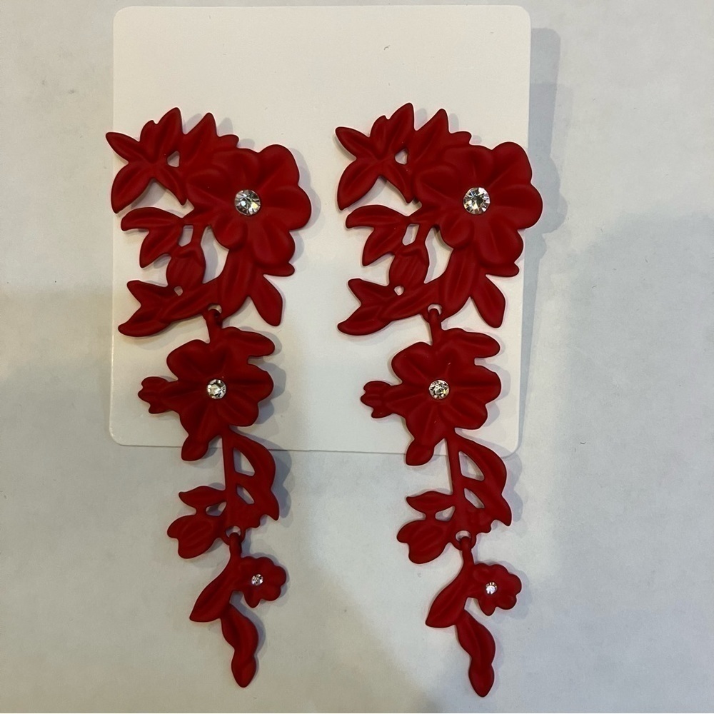 Red earrings